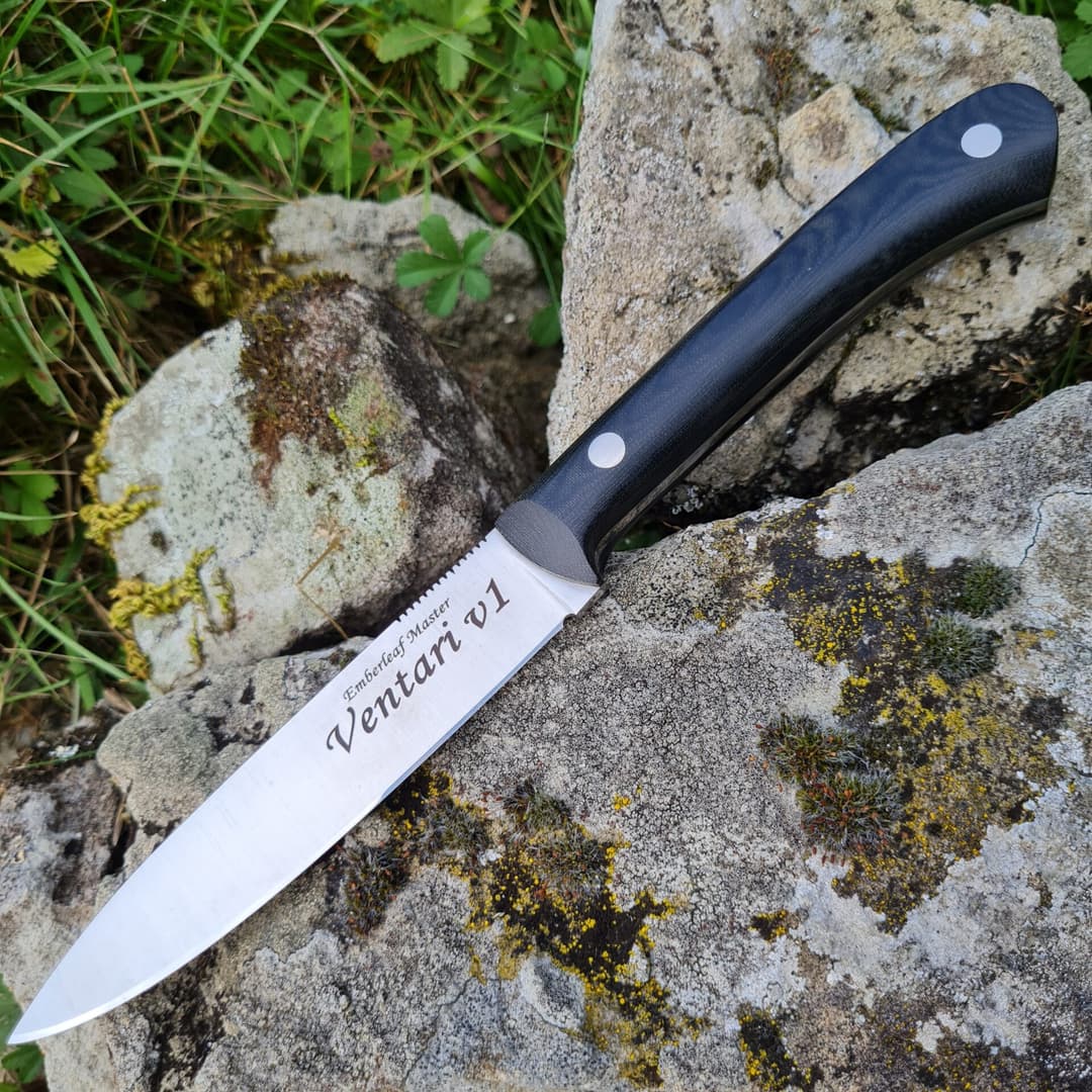 The Ventari v1 master, its blade engraved Emberleaf Master