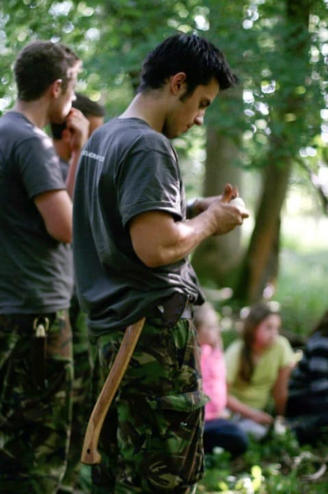 Joel in his bushcraft instructor years